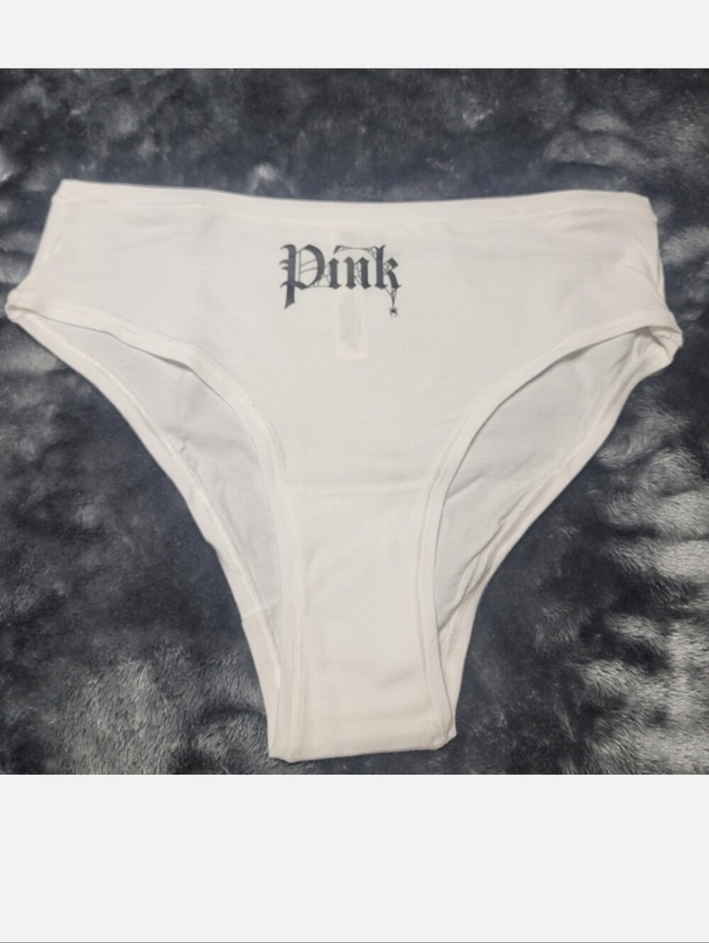 Victoria's secret pink HALLOWEEN cheeky Spider panty SPOOKY LARGE